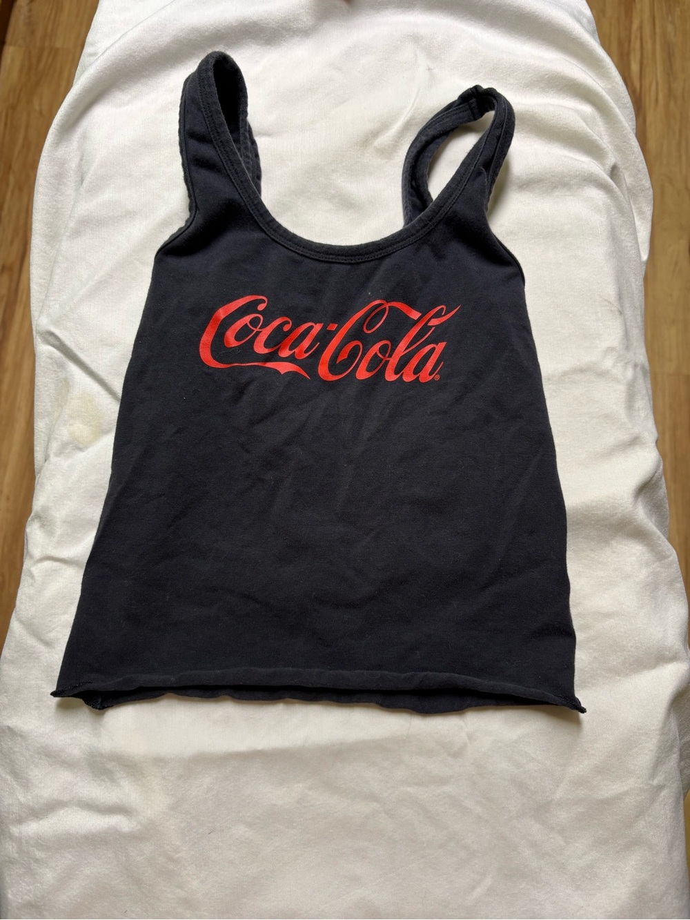 Coca Cola Black Tank Top with Red Script Logo